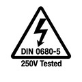 Symbol: DIN 0680-5 250V tested